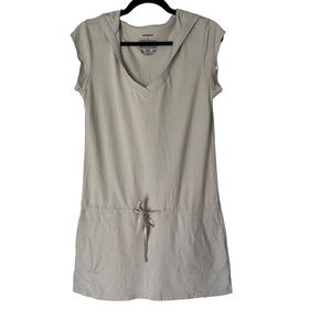 Patagonia Organic Cotton Short Sleeve Hooded V-Neck Dress Coverup Size Medium
